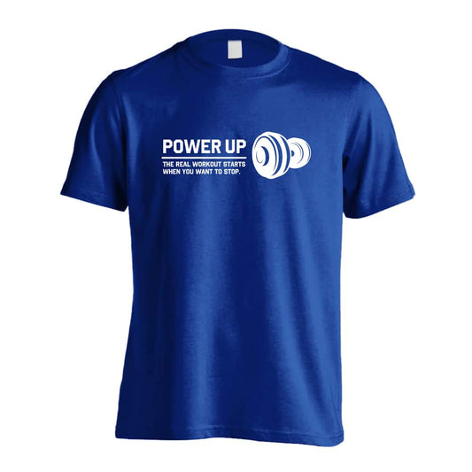 POWER UP 筋トレ 筋肉 ワークアウト 吸水速乾ドライTシャツ