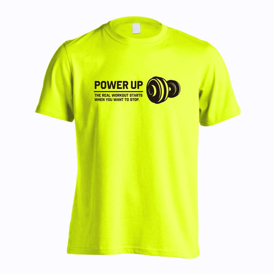 POWER UP 筋トレ 筋肉 ワークアウト 吸水速乾ドライTシャツ