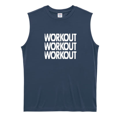 WORKOUTx3 筋トレ 筋肉 ワークアウト リサイクルポリエステル ノースリーブシャツ