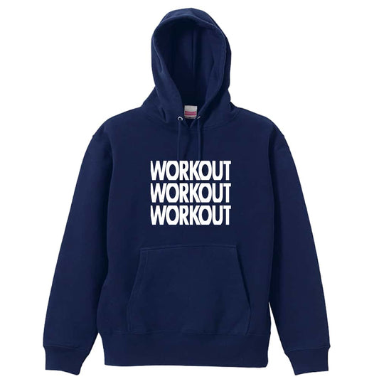 WORKOUTx3 筋トレ 筋肉 ワークアウト 裏パイルプルオーバーパーカー