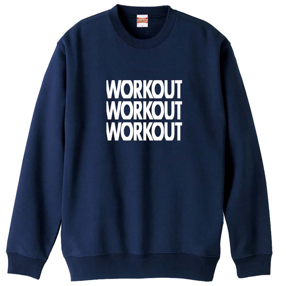 WORKOUTx3 筋トレ 筋肉 ワークアウト 裏パイルスウェットトレーナー