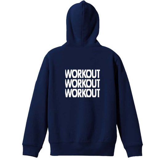 WORKOUTx3 筋トレ 筋肉 ワークアウト 裏パイルジップパーカー