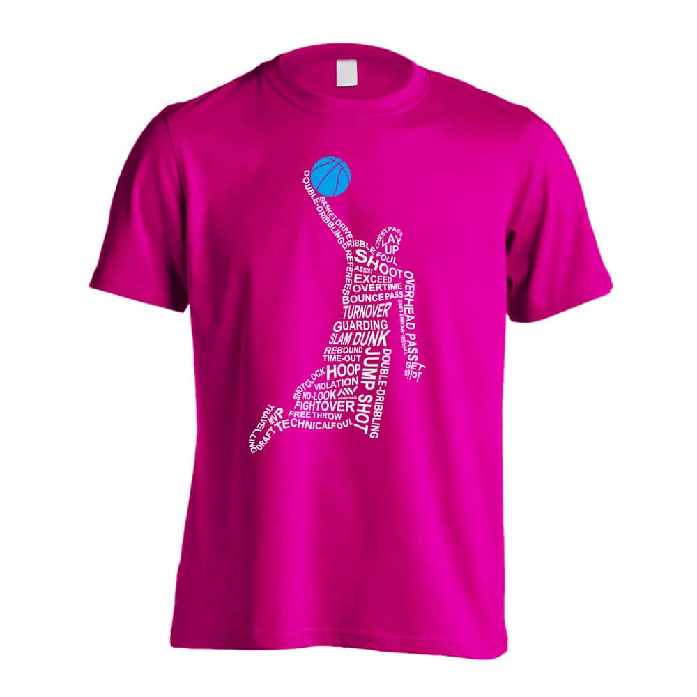 バスケットボール ダンクレタリングシルエット 吸水速乾ドライTシャツ