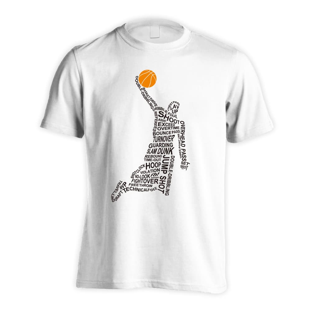 バスケットボール ダンクレタリングシルエット 吸水速乾ドライTシャツ