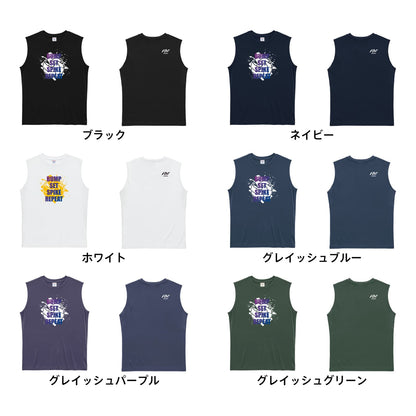 バレーボール BUMP SET SPIKE REPEAT リサイクルポリエステル ノースリーブシャツ カラーバリエーション一覧