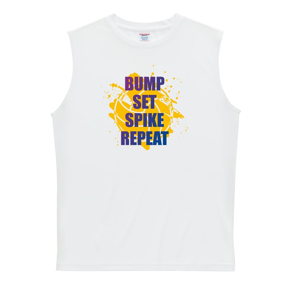 バレーボール BUMP SET SPIKE REPEAT リサイクルポリエステル ノースリーブシャツ