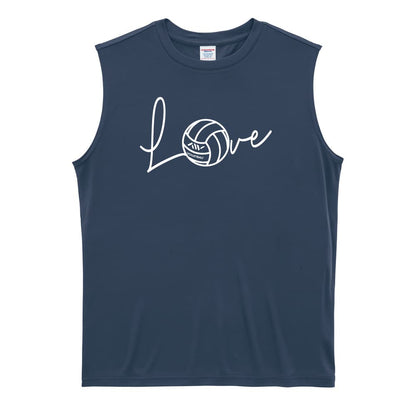 バレーボール Love バレーボールロゴ リサイクルポリエステル ノースリーブシャツ