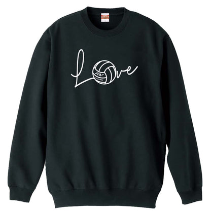 バレーボール Love バレーボールロゴ 裏パイルスウェットトレーナー