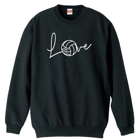 バレーボール Love バレーボールロゴ 裏パイルスウェットトレーナー