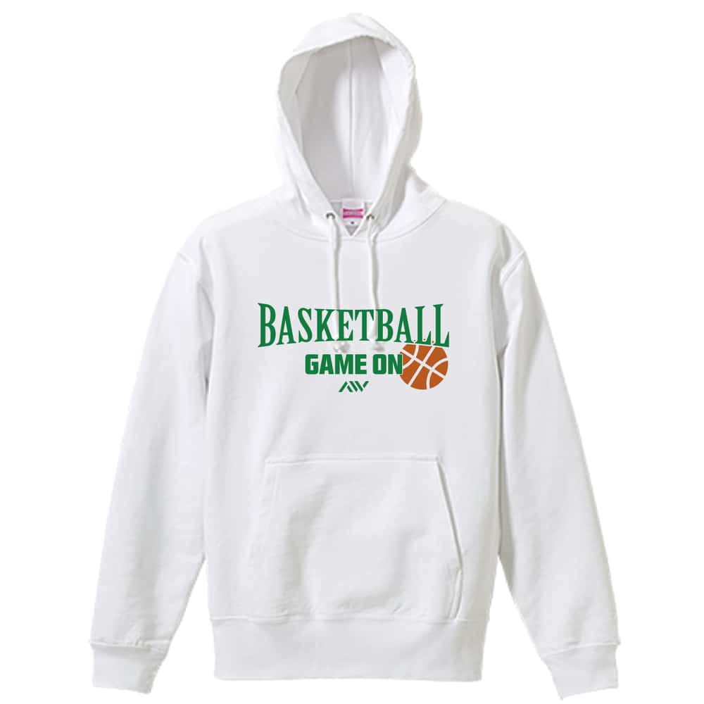 バスケットボール BASKETBALL GAME ON 裏パイルプルオーバーパーカー