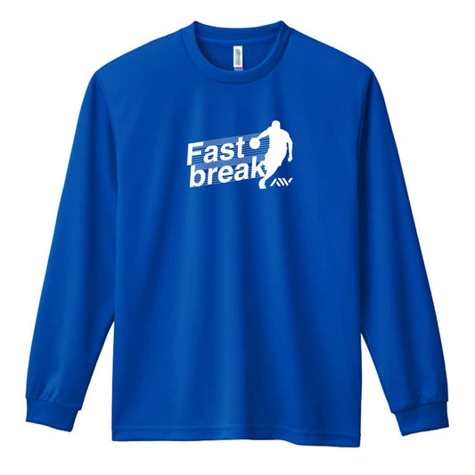 バスケットボール 速攻 Fast break 吸水速乾ドライロングTシャツ