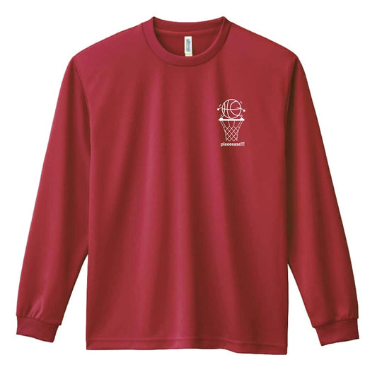 バスケットボール お願い入って 吸水速乾ドライロングTシャツ