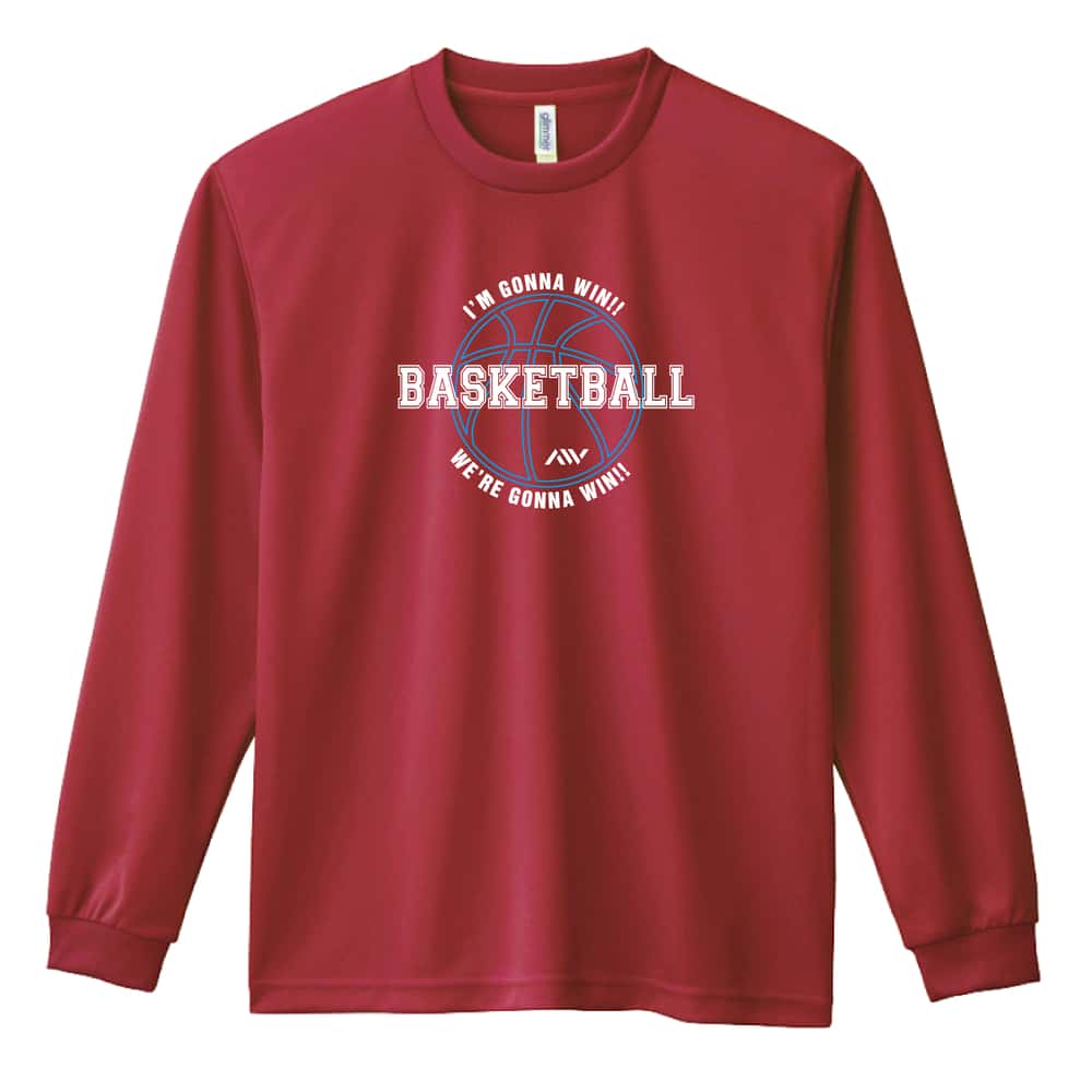 バスケットボール 絶対勝つ 吸水速乾ドライロングTシャツ