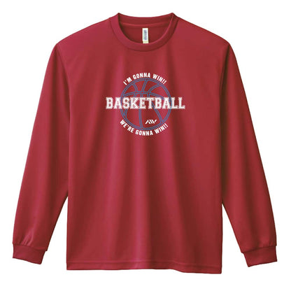 バスケットボール 絶対勝つ 吸水速乾ドライロングTシャツ