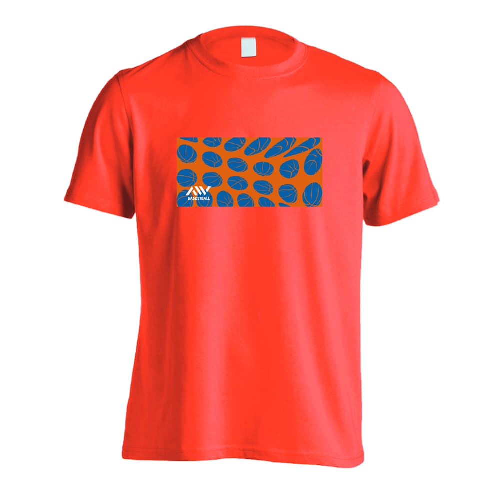 バスケットボール バスケットボール柄レクタングル 吸水速乾ドライTシャツ
