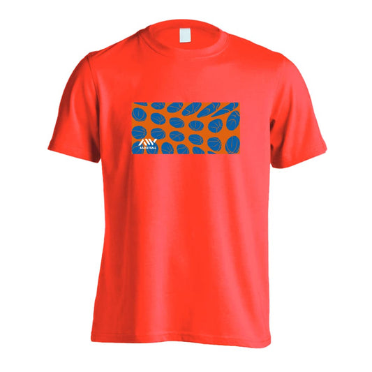バスケットボール バスケットボール柄レクタングル 吸水速乾ドライTシャツ