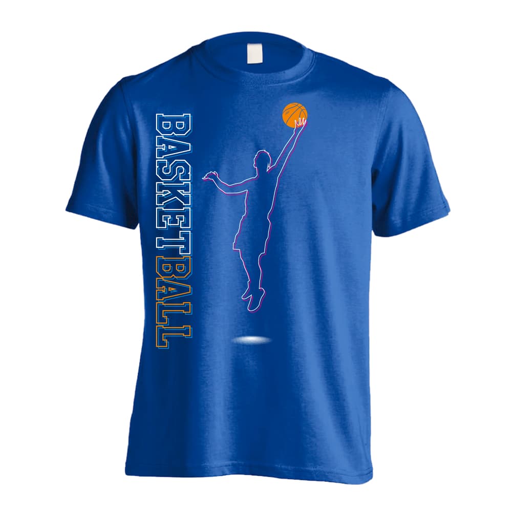 バスケットボール ドライTシャツ｜レイアップ カラフルライン