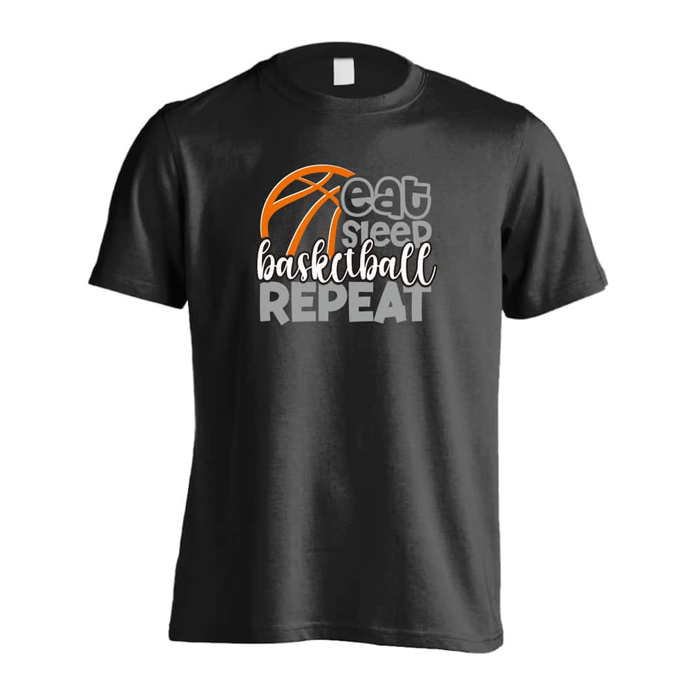 バスケットボール 食べて、寝て、バスケ を繰り返す 吸水速乾ドライTシャツ