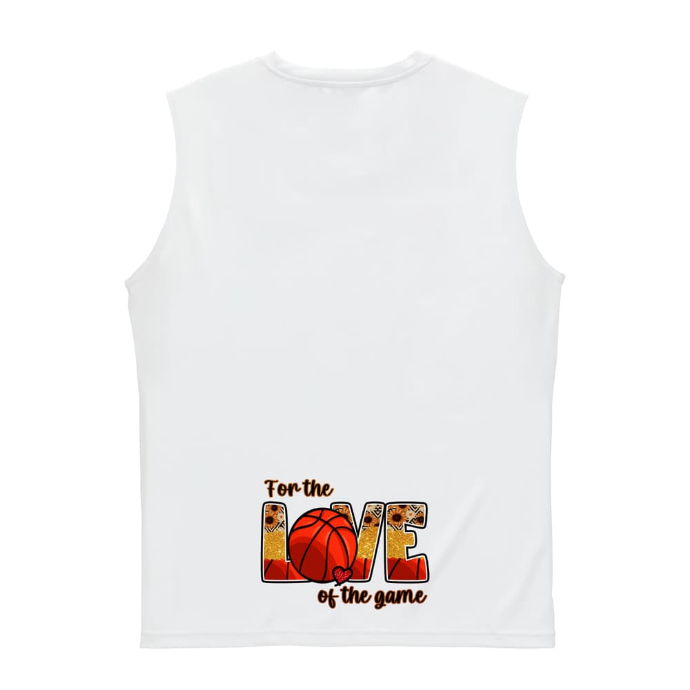 バスケットボール For the LOVE on the game リサイクルポリエステル ノースリーブシャツ