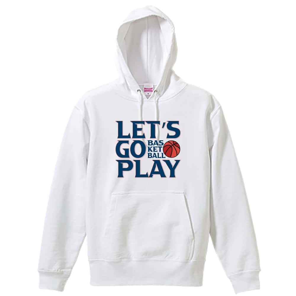 バスケットボール LET'S GO PLAY 裏パイルプルオーバーパーカー