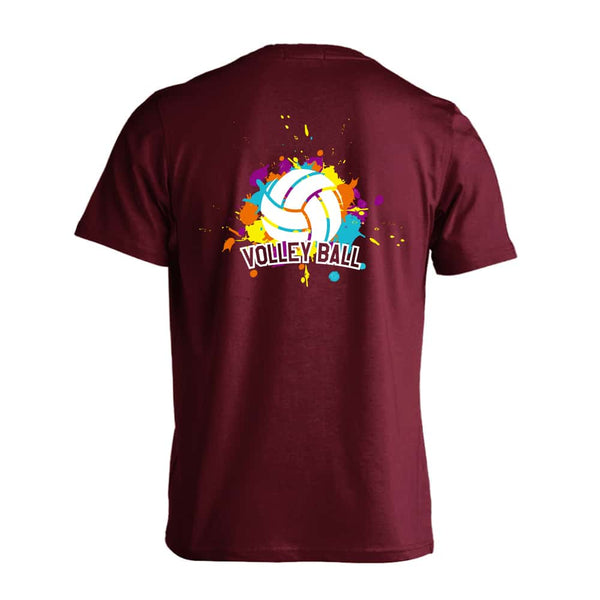 カラフルインク バレーボール｜バレーボールドライTシャツ