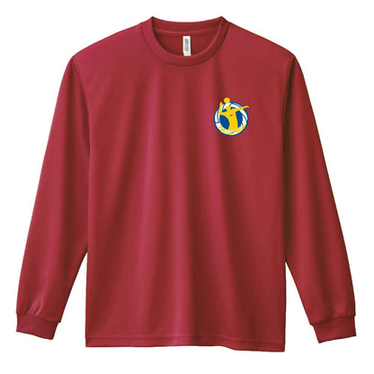 バレーボール アタックフォーム エンブレム 吸水速乾ドライロングTシャツ