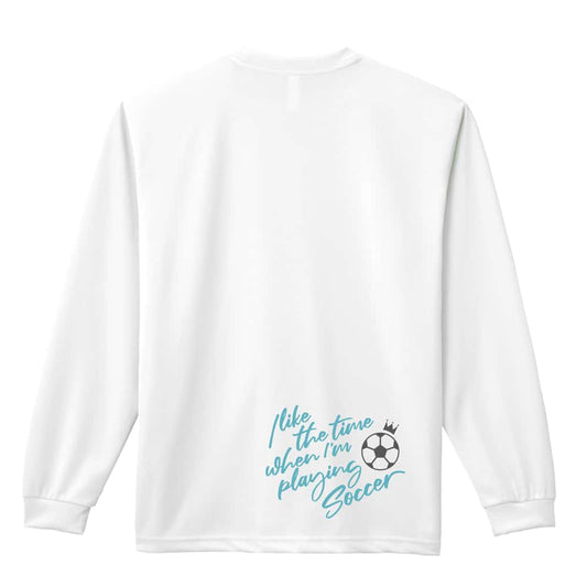サッカー サッカーをしている時間が好き 吸水速乾ドライロングTシャツ