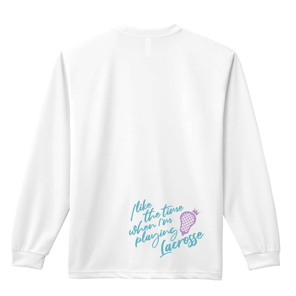 ラクロス ラクロスをしている時間が好き 吸水速乾ドライロングTシャツ