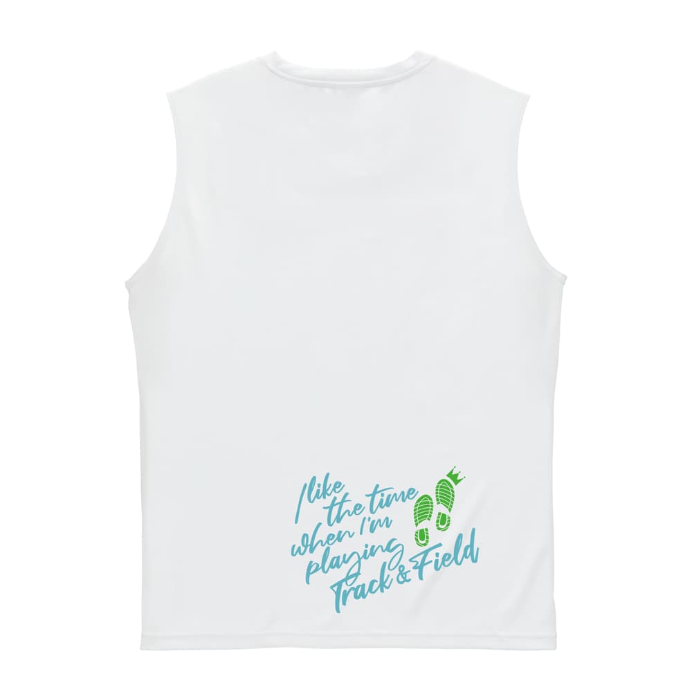 陸上競技 陸上をしている時間が好き リサイクルポリエステル ノースリーブシャツ