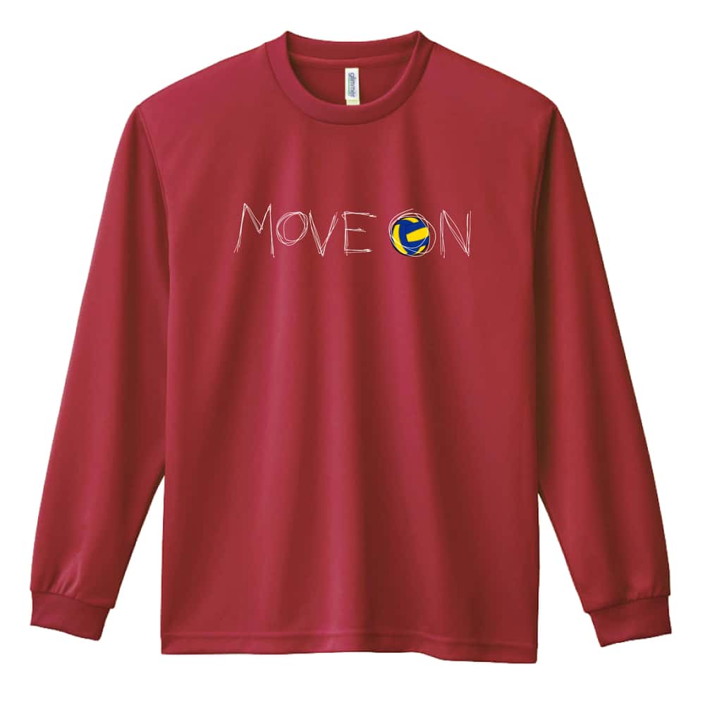 バレーボール MOVE ON 進め 吸水速乾ドライロングTシャツ