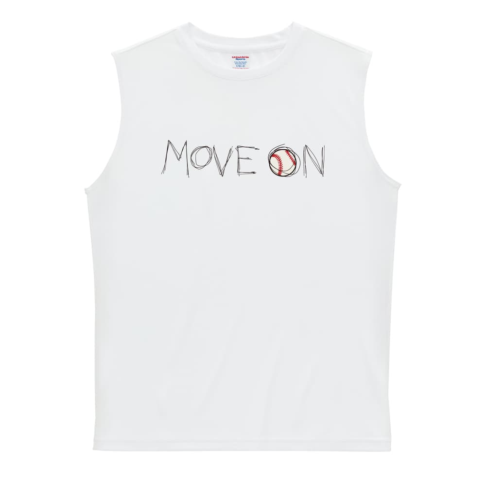 野球 MOVE ON 進め リサイクルポリエステル ノースリーブシャツ