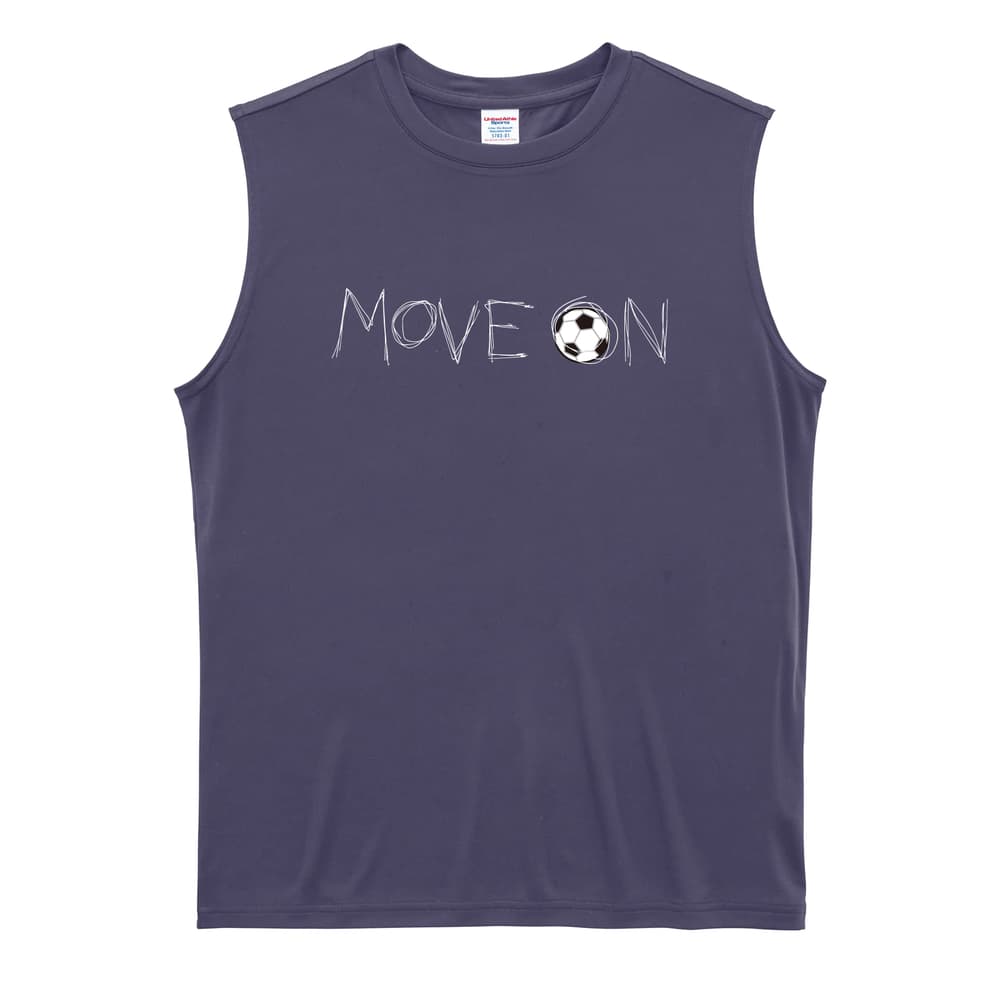 サッカー MOVE ON 進め リサイクルポリエステル ノースリーブシャツ