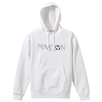 サッカー MOVE ON 進め 裏パイルプルオーバーパーカー