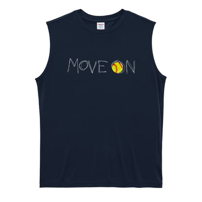 ソフトボール MOVE ON 進め リサイクルポリエステル ノースリーブシャツ