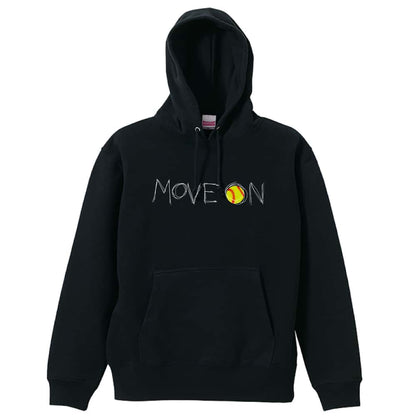 ソフトボール MOVE ON 進め 裏パイルプルオーバーパーカー