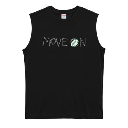 ラグビー MOVE ON 進め リサイクルポリエステル ノースリーブシャツ