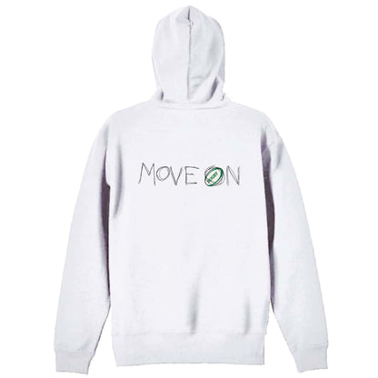 ラグビー MOVE ON 進め 裏パイルジップパーカー