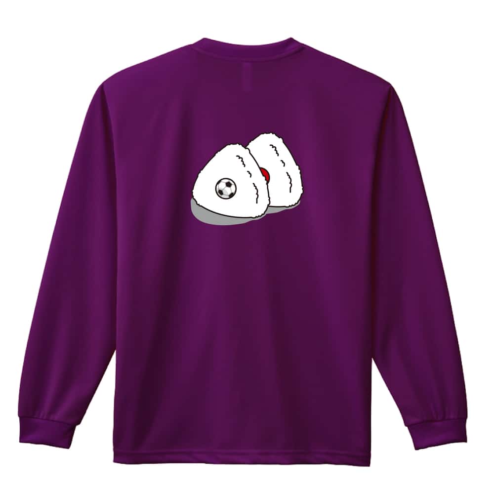 サッカー サッカーボール in おにぎり 吸水速乾ドライロングTシャツ