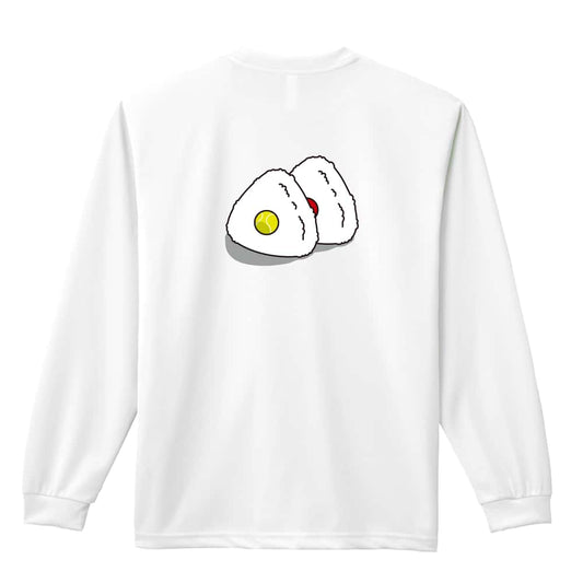 テニス テニスボール in おにぎり 吸水速乾ドライロングTシャツ