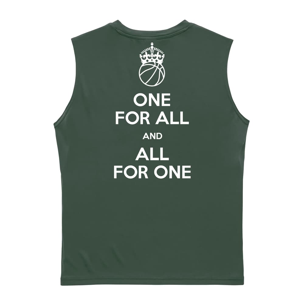 バスケットボール ONE FOR ALL AND ALL FOR ONE バスケットボール リサイクルポリエステル ノースリーブシャツ
