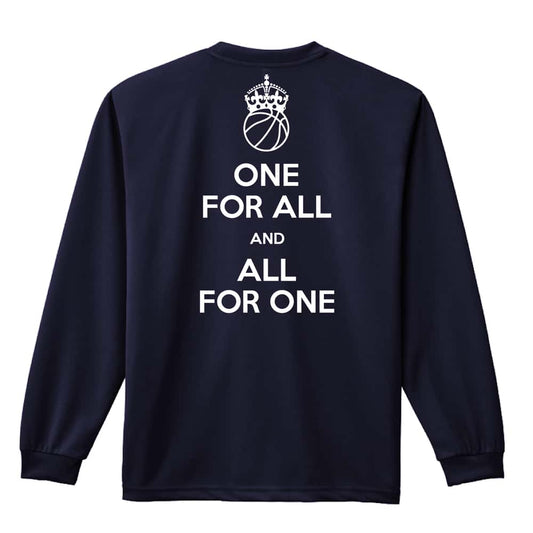 バスケットボール ONE FOR ALL AND ALL FOR ONE バスケットボール 吸水速乾ドライロングTシャツ