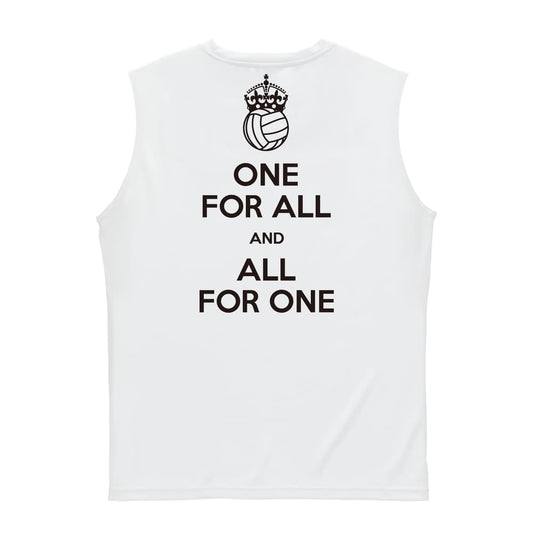 バレーボール ONE FOR ALL AND ALL FOR ONE バレーボール リサイクルポリエステル ノースリーブシャツ