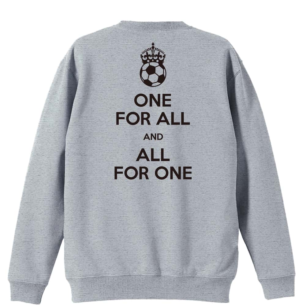 サッカー ONE FOR ALL AND ALL FOR ONE サッカー 裏パイルスウェットトレーナー