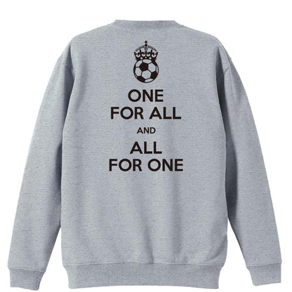 サッカー ONE FOR ALL AND ALL FOR ONE サッカー 裏パイルスウェットトレーナー