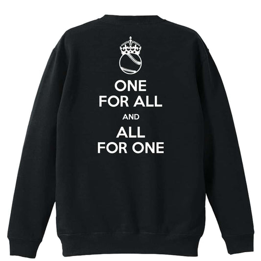 野球 ONE FOR ALL AND ALL FOR ONE 野球 裏パイルスウェットトレーナー