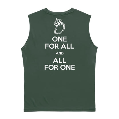 ラグビー ONE FOR ALL AND ALL FOR ONE ラグビー リサイクルポリエステル ノースリーブシャツ