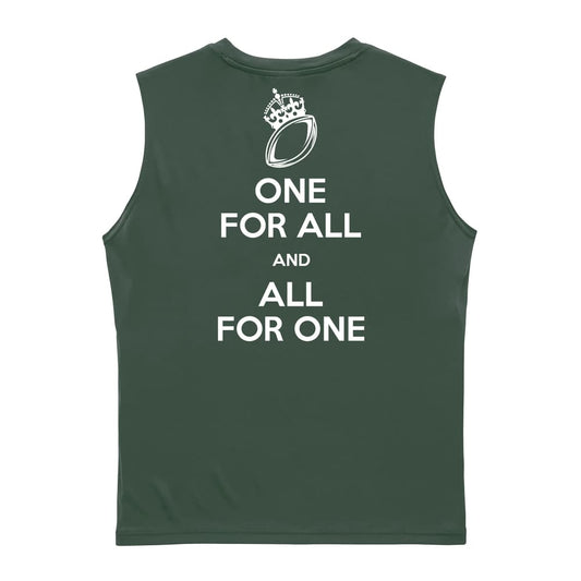 ラグビー ONE FOR ALL AND ALL FOR ONE ラグビー リサイクルポリエステル ノースリーブシャツ