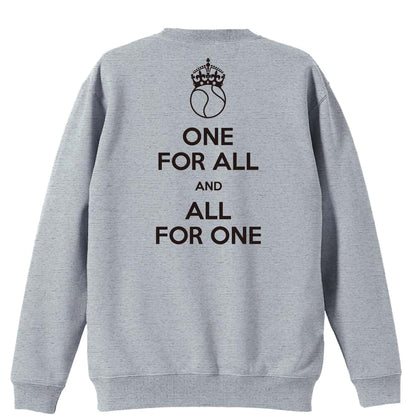 テニス ONE FOR ALL AND ALL FOR ONE テニス 裏パイルスウェットトレーナー
