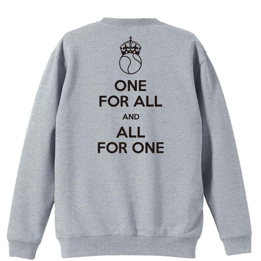テニス ONE FOR ALL AND ALL FOR ONE テニス 裏パイルスウェットトレーナー