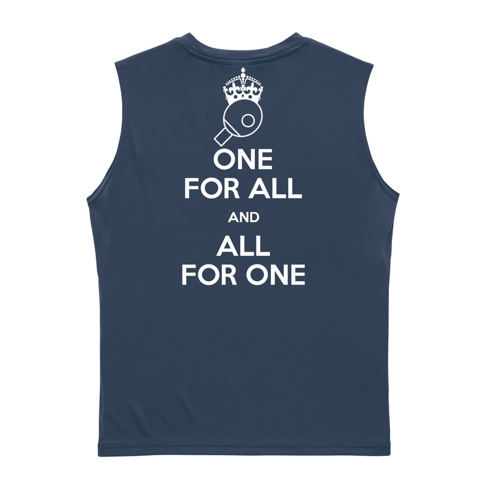 卓球 ONE FOR ALL AND ALL FOR ONE 卓球 リサイクルポリエステル ノースリーブシャツ